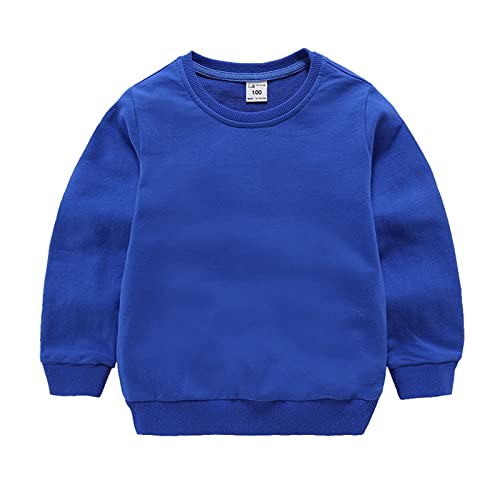Betadog Boys Crewneck Sweatshirt Youth Sweatshirts Long Sleeve Basic Pullover Soft Warm Thin for Kids (Blue, 2-3 Years)4