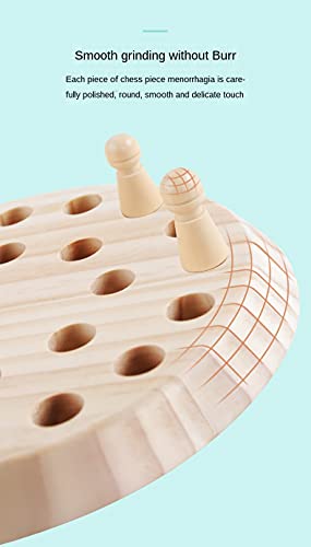 Image of VGRASSP Wooden Memory Chess Game Set for Kids, Color Memory Chess Game, Educational Board Games for Boys and Girls