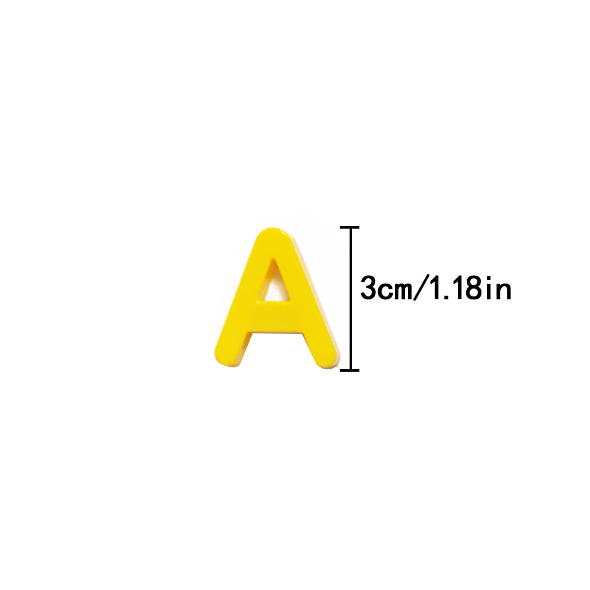 Lot de 26 lettres de l'alphabet magnétiques pour réfrigérateur Multicolore