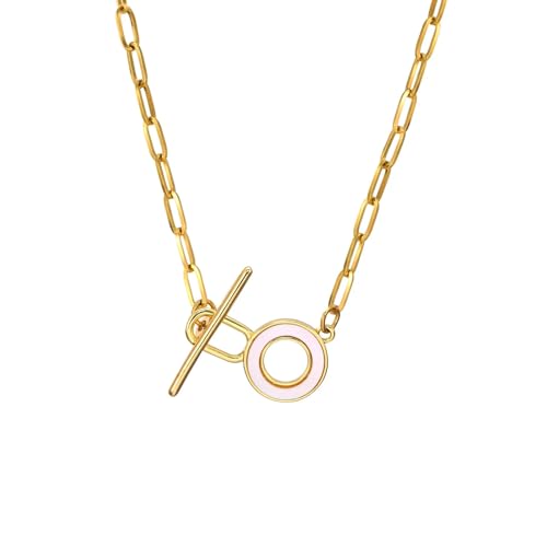 Collier chaîne trombone en argent avec pendentif cadenas et cœur TQHGM