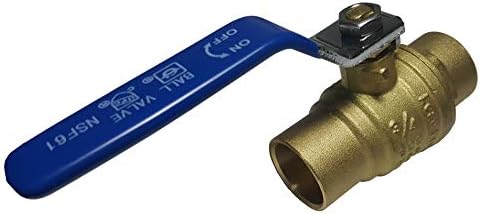 XFITTING 1/2 Inch Sweat Ball Valves - 10 Pack Brass Plumbing Valves