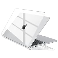 EooCoo Compatible with MacBook Air 13 inch Case M5 M4 M3 M2 2026 2025-2022 Mac Air 13.6 Transparent Hard Shell for Model A3449 A3240 A3113 A2681 (Touch ID), Plastic Cover Smooth Skin - Crystal Clear