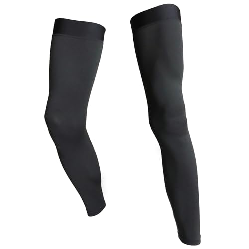 [Actcure] サイクル レッグカバー UVカット99% UPF50+ 滑り止め付き (XL, 黒)