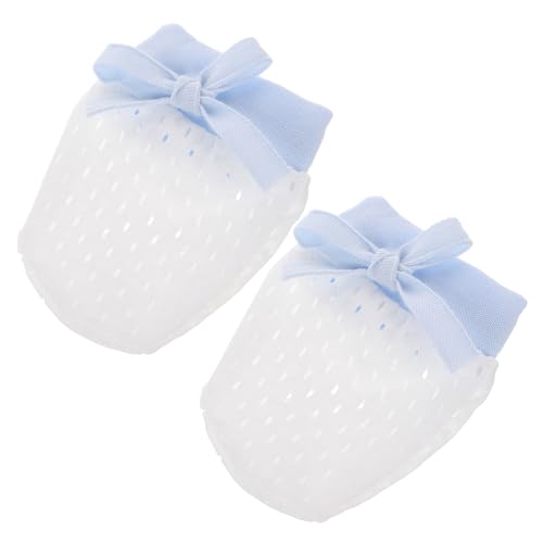 BESTYASH Newborn Anti-scratch Gloves Soft Silk Mittens for Infants No Scratch Baby Mittens Drawstring Toddler Mittens 1 Pair