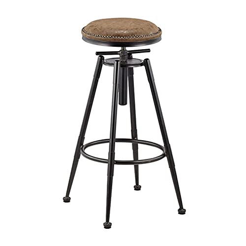 LIUD Höhenverstellbarer Barstuhl Industrial Barhocker Bistrohocker Pub...