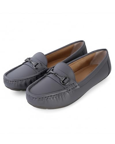 Image of CatBird Women's Metal Detail Slip-On Loafers | Cushioned Comfort Flats | Lightweight Office & Casual Shoes | Anti-Slip Sole Footwear