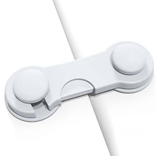 Septeamay 12 Pezzi Blocca Cassetti Per Bambini, Sicurezza Cassetti Bambini con Potente Adesivo, Nessun Trapano Necessarioc, Chiudi Cassetti Bambini per Armadietto, Cassetto, Armadio, Frigorifero