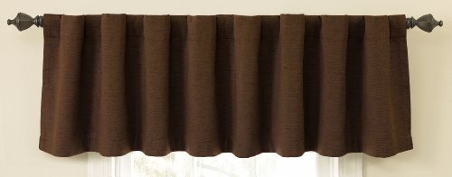 Beautyrest 11239042X018BTCH Chenille 42-Inch by 18-Inch Rod Pocket Ascot Single Window Valance, Chocolate