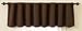 Sound Asleep Room-Darkening Noise-Reducing Backtab Window Valance, Chocolate, 42-Inch