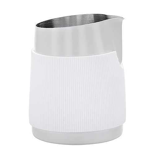 Normcore Brocca per latte senza manici con beccuccio affilato, brocca per caffè e latte, con rivestimento antiaderente, in acciaio inox 18/8, 600 ml