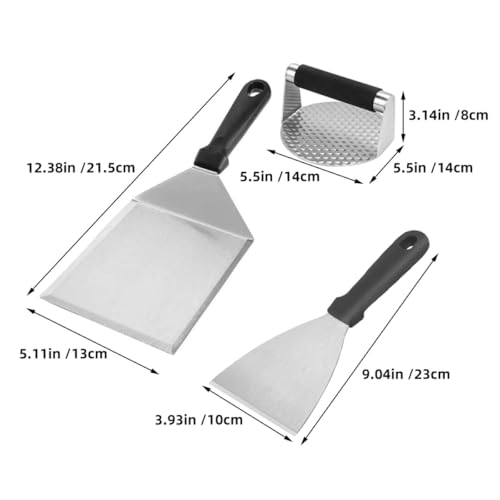 Set de herramientas para parrilla VICASKY acero inoxidable 3 pzas miniatura 2