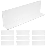 ABOOFAN 10 Stück Transparente PVC Regaltrenner L förmige Tabletteinsätze für Schränke Einfach zu Bedienen für Lebensmittel und Warenläden