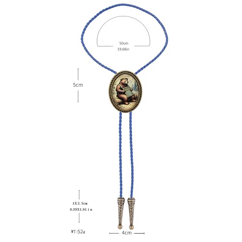 Image of Jeilwiy Bolo Tie for Men Western Cowboy Gothic Bolo Tie Necklace Halloween | Glow in Dark Bolo Tie for Men Women, 3D Halloween Bolo Tie, Gothic Western Ties, String Ties for Men Rodeo Leather Necktie