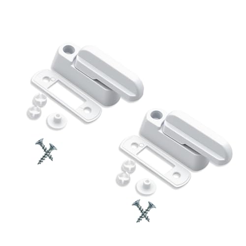 2 Pcs Anti Theft Lock for Doors and Windows, Sash Jammers Window Locks, Door & Window Lock Anti Theft, Door & Window Lock Anti Theft for Various UPVC/PVC Doors and Windows and Home Security (White)