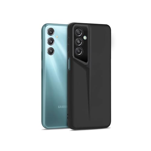Image of Amazon Brand - Solimo Ultra-Thin Blade Runner Series Matte Finished Camera Protection Soft Back Cover for Samsung Galaxy M34 5G / F34 5G - Black