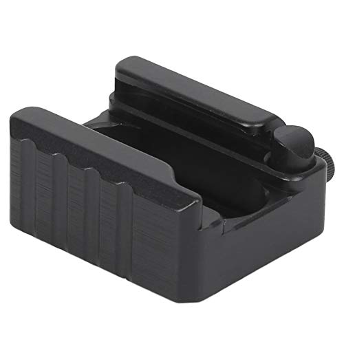 Cold Shoe Base, Aluminium Alloy CNC Limit Cold Shoe Mount Adapter Base with 1/4 Inch Screw Camera SLR Cage Quick Release Expansion Fixed Accessories