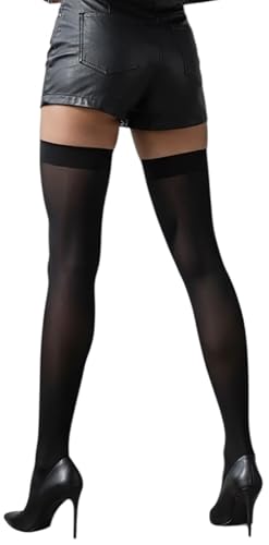 Image of ToBeInStyle Women's Skull Crossbones Skeleton Pirate Symbol Hosiery Tights & Thigh High Stockings