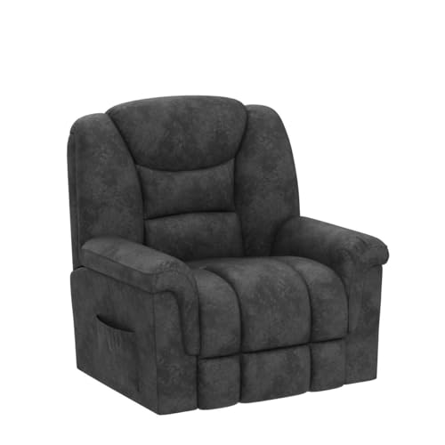 Sillón reclinable giratorio ancho gris miniatura 4