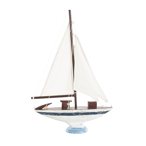 Nautical White Wood Sculpture