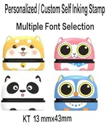 Desenho Animado Nome Personalizado Carimbo Para Roupas De Bebê Estudante Capítulo Selo Infantil Fofo Crianças (Coruja)