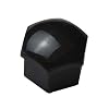 17MM Wheel Lug Nut Covers Bolt Caps Compatible with Audi BMW Mercedes with Removal Tool 20PCS (Black)