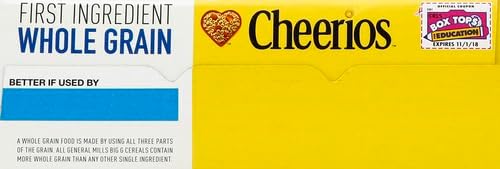 Cheerios Cereal, Limited Edition Happy Heart Shapes, Heart Healthy Cereal With Whole Grain Oats, Large Size, 12 oz (Pack of 2)
