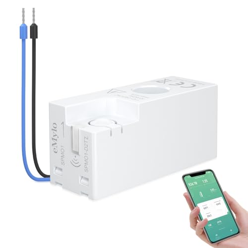 eMylo Compteur d'énergie Zibee intelligent Mini Moniteur de puissance électrique 99% de précision Compteur de consommation électrique 1 phase en temps réel Protection contre les surcharges App Control
