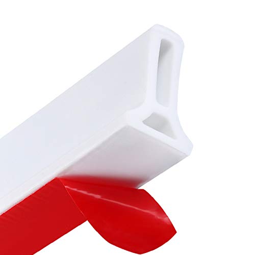 66 Inch Collapsible Frameless Shower Water Dam Barrier Silicone Shower Threshold Water Stopper，Stay