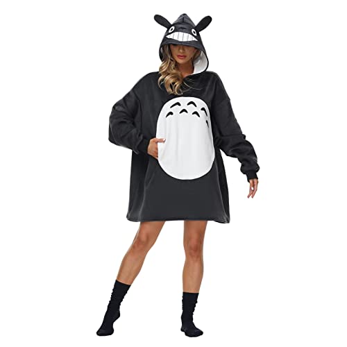 Yuepin Sudadera con Capucha de Manta para Mujeres, Gran Tamaño Suave Hoodie, Cómodo Cálido Manta...