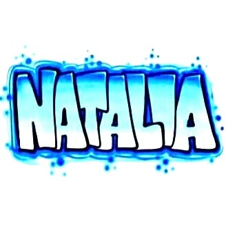 Airbrush Blue Block Letters Graffiti Name Design T Shirt