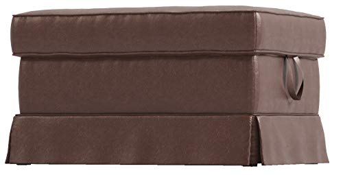 The Pu Leather Ektorp Footstool Cover Replacement Is Custom Made For Ikea Ektorp Ottoman Or Stool Slipcover (Leather Brown) #TOP3