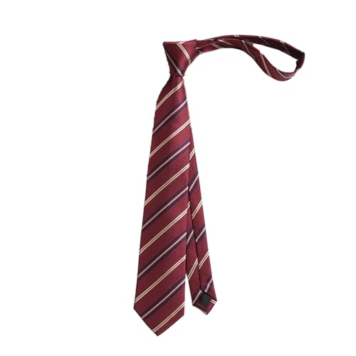 XUYUH Tie Fashion Neckties for Students Zipper/Elastic Band/Self Tie Type Necktie British Style Girl Boys Uniform Accessories, 30cm