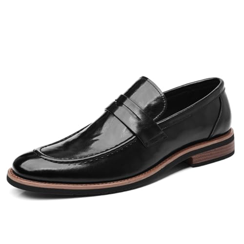 Men's Slip - On Leather Loafers, Elegant Formal Shoes - Perfect for Office Work, Business Meetings & Daily Wear