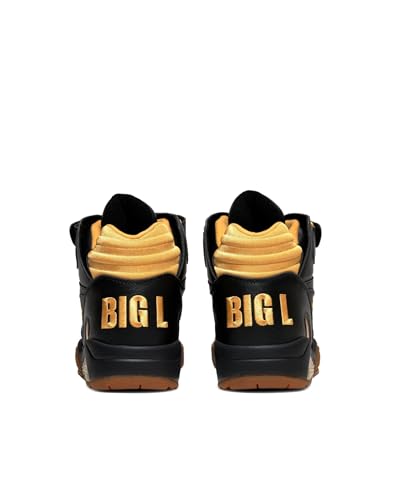 Ewing Patrick Athletics Kross x Big L Black/Gold/Gum – Limited Edition Tribute Sneaker, All-Leather Upper, Gold Accents, TPU Midfoot Insert, Lightweight EVA Midsole3