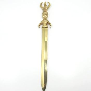 Amazon｜三鈷剣 利剣 文殊剣 カドゥガ 密教法具 長さ約38cm前後