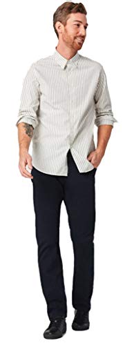Mavi Zach Men's Straight Leg Pants, Regular Rise Twill Pants for Men, Dark Navy Twill, Dark Blue Work Pants, 32 x 30