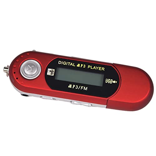 Image of 8GB USB MP3 Music Video Digital Player Recording with FM Radio eBook Red|8GB Portable MP3 Player with FM Radio, Voice Recorder & 3.5mm Output - AAA Powered