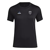 Adidas Women's San Jose Earthquakes MLS Short Sleeve T-Shirt, Black/San Jose Earthquakes, X-Large