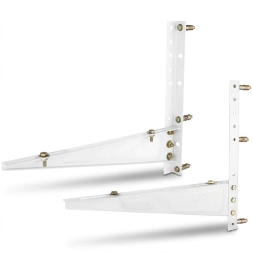 Image of Hipkoo Heavy Duty AC Outdoor Stand, Wall Mounting Bracket for 1.5 Ton & 2 Ton Split AC Outdoor Unit, Rust Proof Powder Coated, Compatible with Voltas, LG, Hitachi, Blue Star, Samsung, Pack of 1