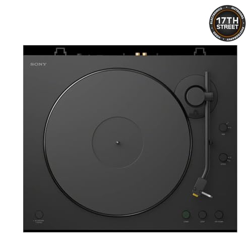 Image of Sony PS-LX5BT Fully Automatic Two-Speed Belt Drive Turntable - DC Servo Motor, 33-1 /3 & 45 RPM, Bluetooth & RCA Output, Aluminum Platter and Tonearm with Waith Premium Vinyl Record Cleaner Kit, Bundle
