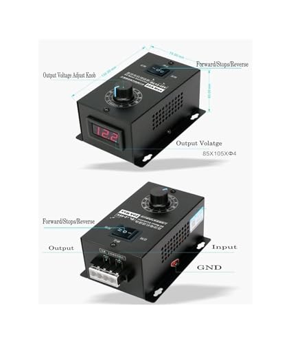 Regulador de voltaje ajustable para motor de corriente continua 12V 24V 48V 20A 3
