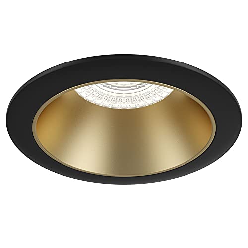 Spot encastrable Reif noir et doré, en aluminium 1 X GU10 (15W) IP 20 Cover