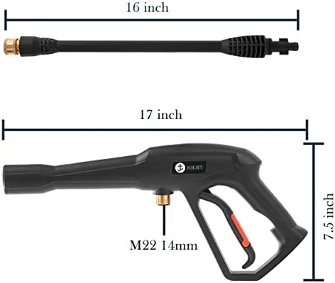 JOEJET High Pressure Washer Replacement Gun with Jet Wand and 5 Spray Nozzle Tips, Compatible with Some Karcher, Ryobi, Powerstroke Electric Power Washer