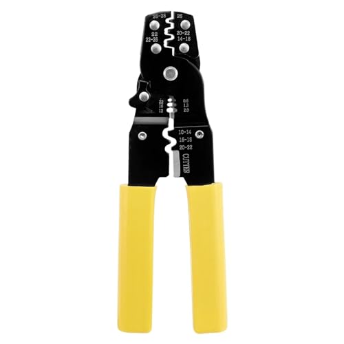 Herramienta de engaste Agiiman, cortador Pelacables multifuncional, Terminal 10-26AWG, herramienta manual de engarzado, Terminal desnudo y Normal (Color : 1PC 202C)