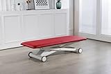 Demixson Electric Physical Therapy, Adjustable Height Hi-Lo Treatment Table with Wheels, Heavy Duty Medical Exam for Rehab Clinic & Chiropractic Use, 72' L x 28' W （Burgundy）