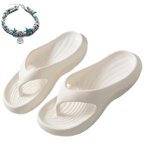 GDSAFS Pillow Arch Support Flip Flops, 2025 New Non-Slip Soft Comfortable Walking Platform Sandals, Orthopedic Beach Slippers