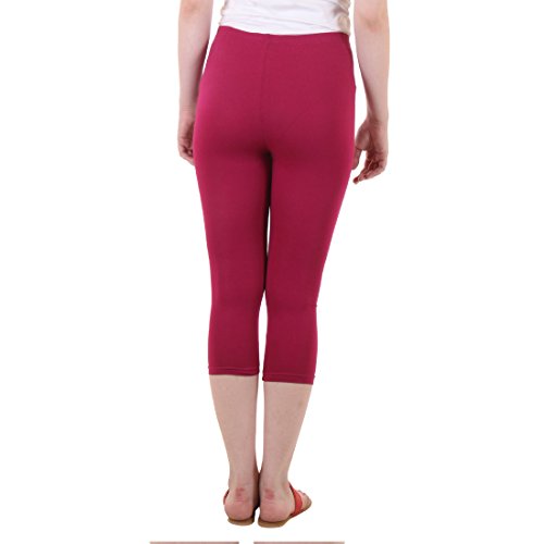 Image of DIAZ Women's Super Combed Cotton Elastane Stretch Slim Fit Printed Capri -Pack of 3