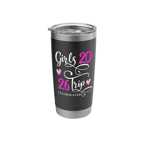 Girls Trip 2026 Clearwater Vacation Beach Group Matching Stainless Steel Insulated Tumbler