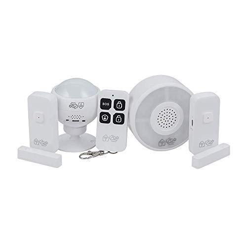Kit de Segurança Inteligente I2GO Home Com 1 Sensor De Movimento + 2 Sensores De Porta + Central De Alarme - Compatível com Alexa