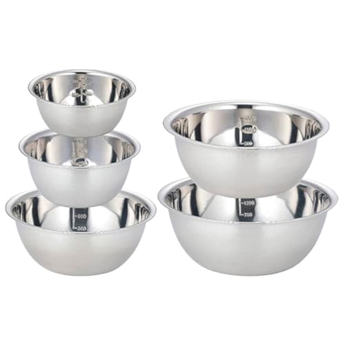 Set de 5 Tazones de Acero Inoxidable para Mezclar miniatura 1